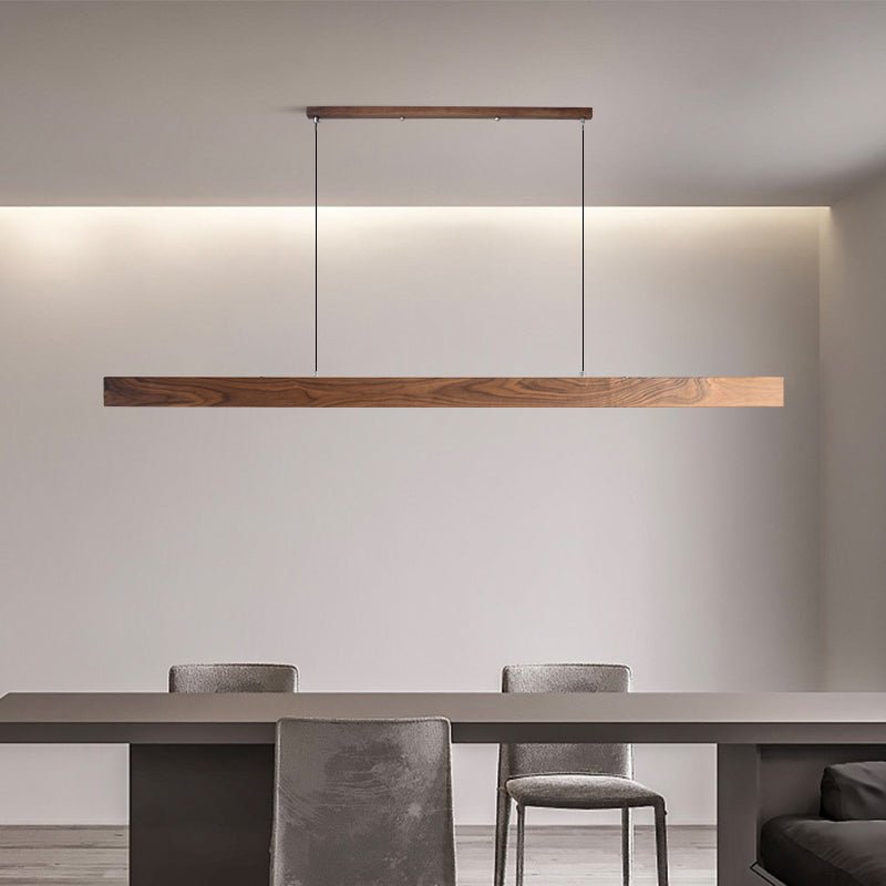 High - Powered Hanging Wooden Beam Pendant Light