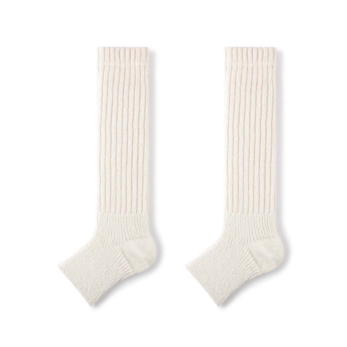 36cm Ribbed Long Crew Socks for Women – Autumn & Winter Cotton Blend Socks