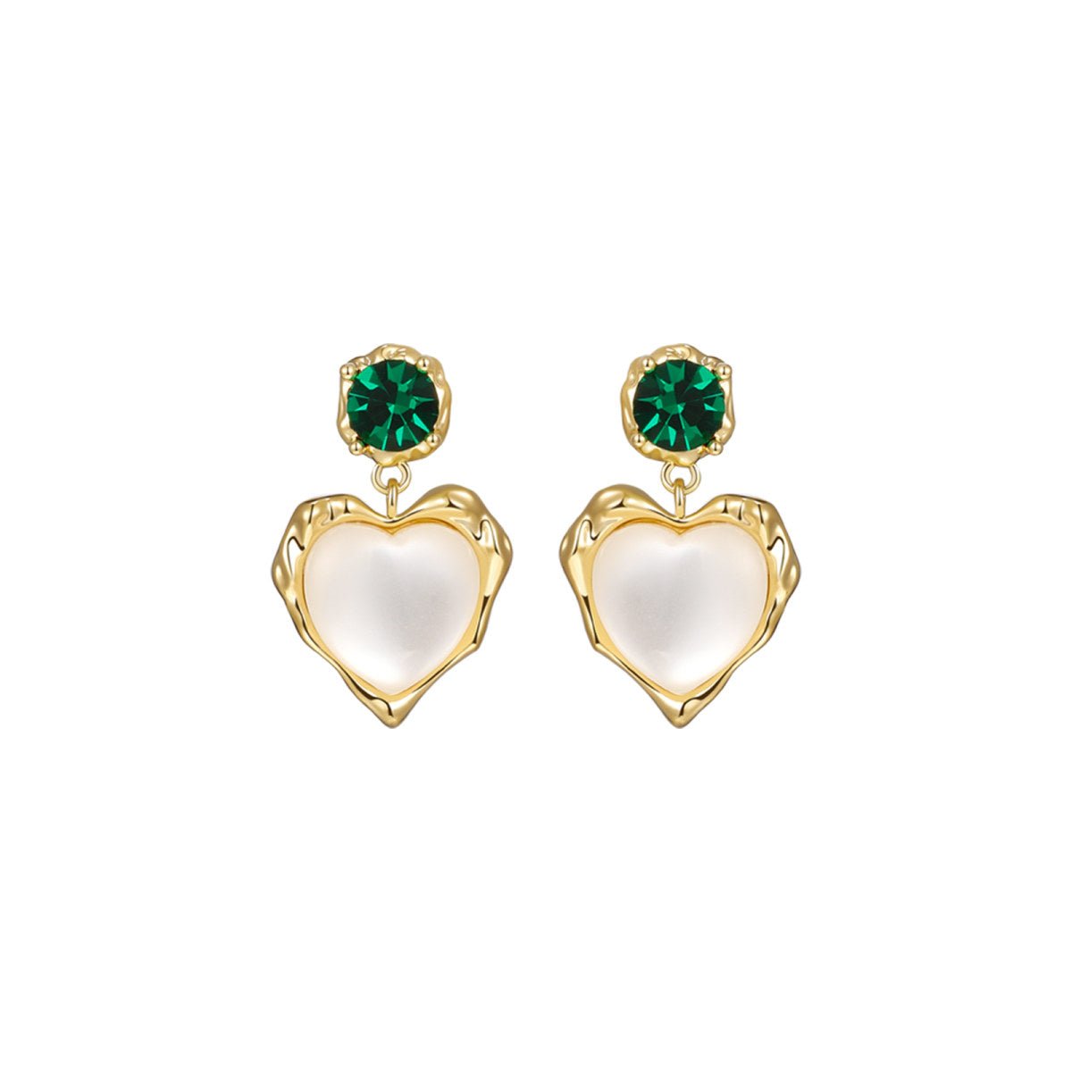 Eden Love Drop Green Earrings
