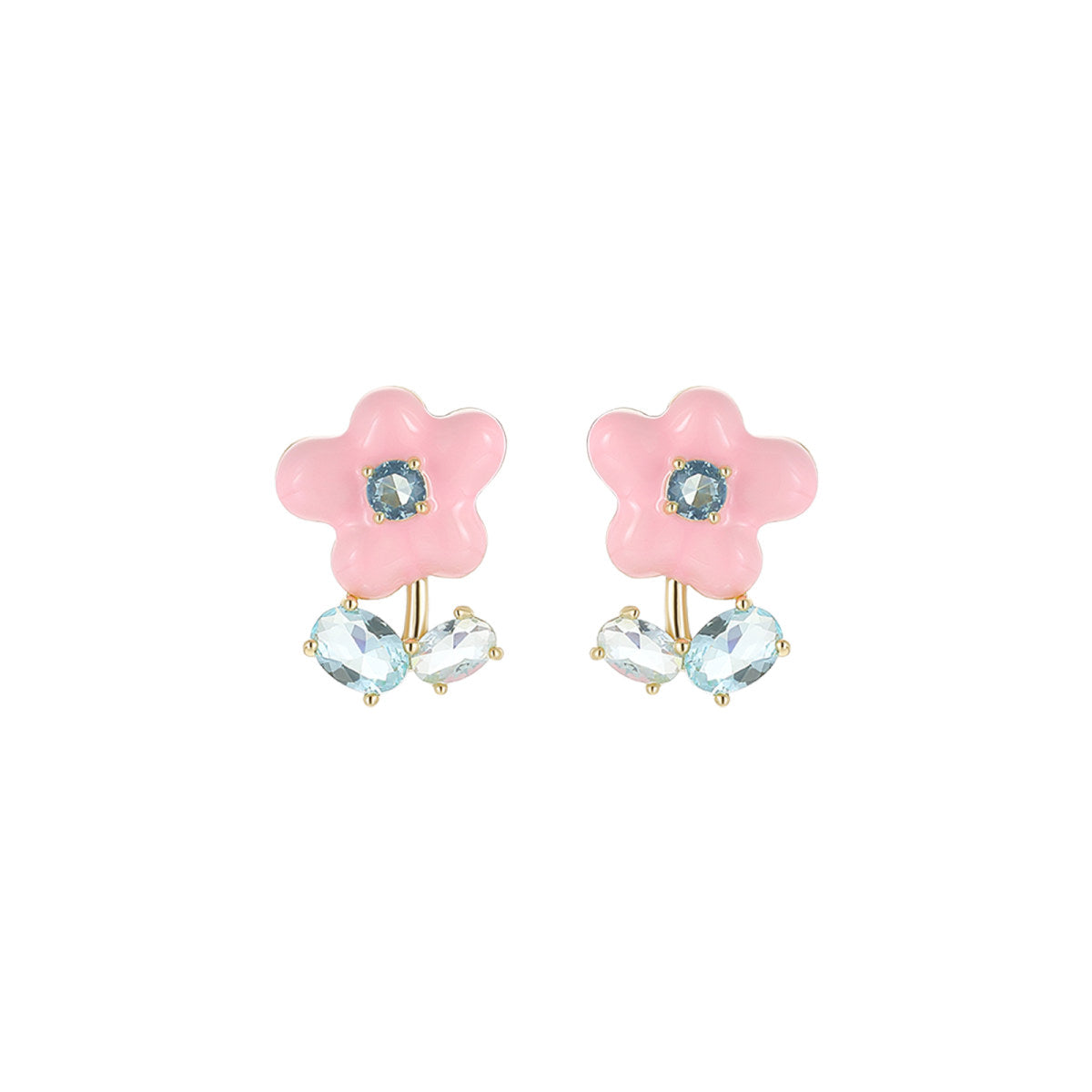 Sweet Peony Pink Earrings