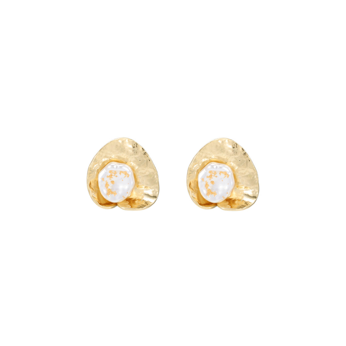 Pearl del Corso Stud Gold Earrings