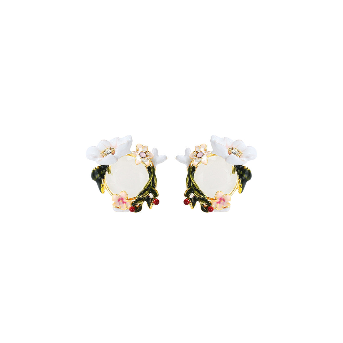 Petit Jardin Stud Gold Earrings
