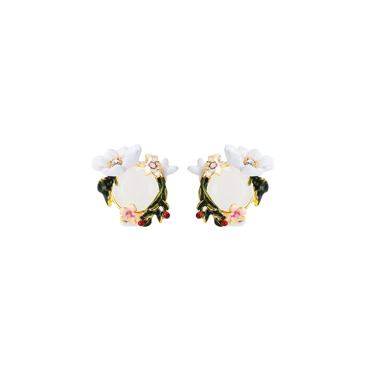 Petit Jardin Stud Gold Earrings