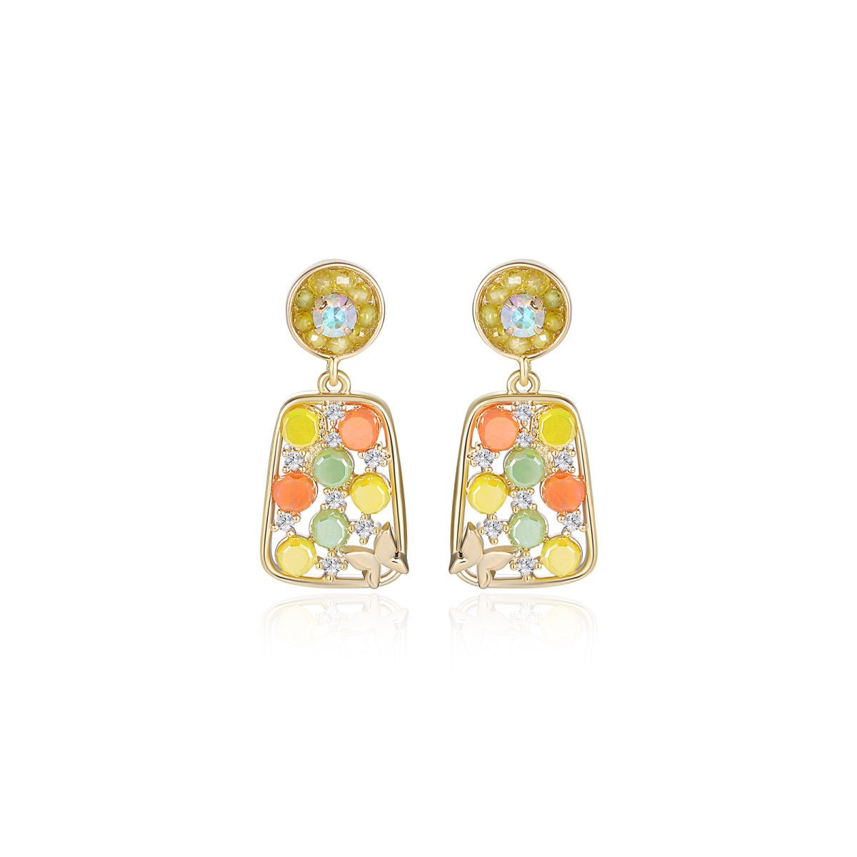 Tempted Butterfly Drop Rainbow Earrings