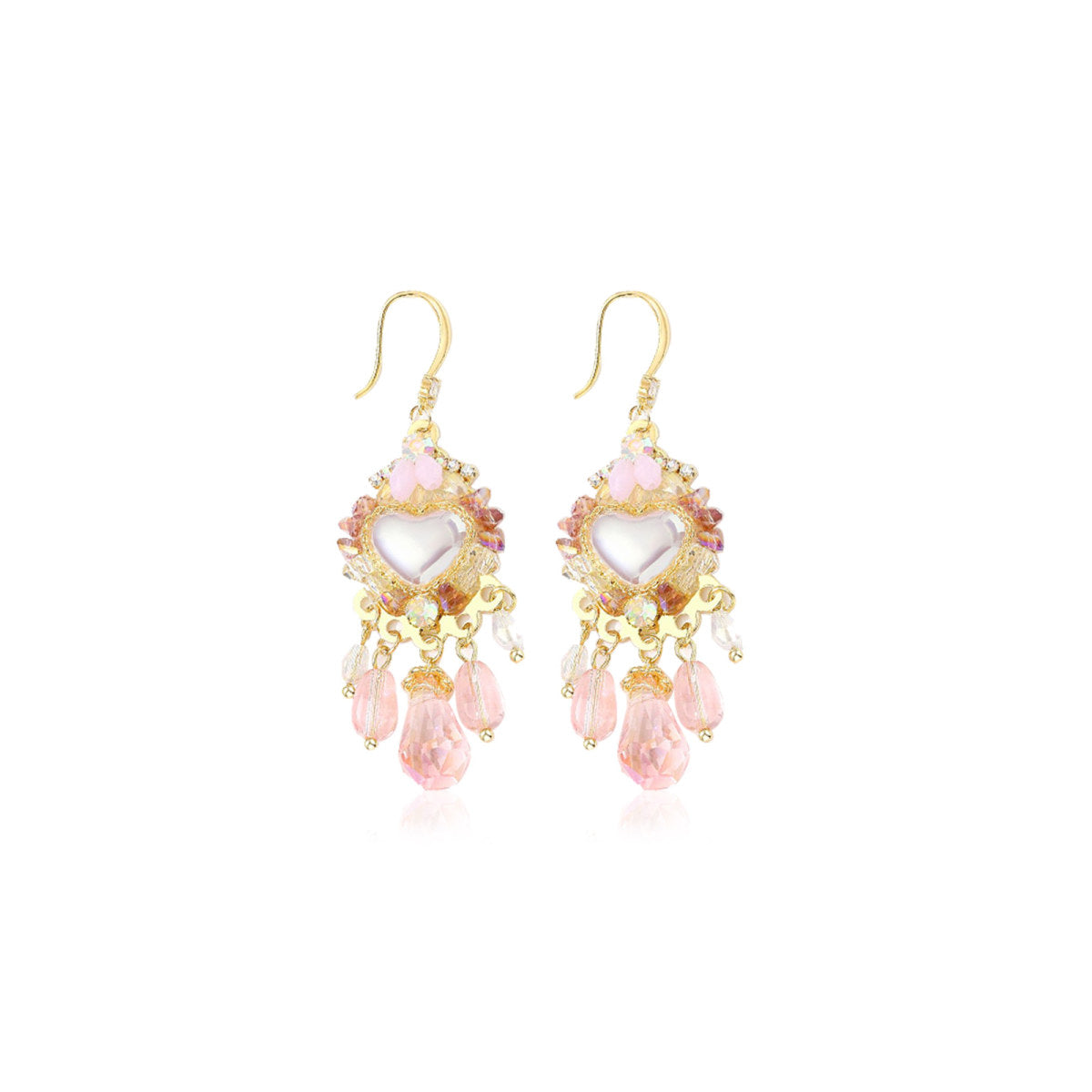 Swinging Chalce Pink Earrings