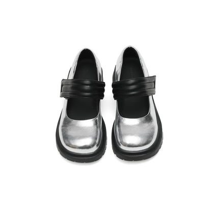 Indulge Strap Silver Mary Jane Casual Shoes