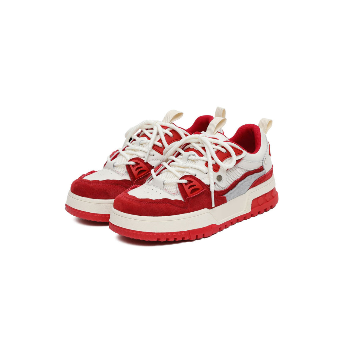 Reve Suede Trimmed Red Sneakers