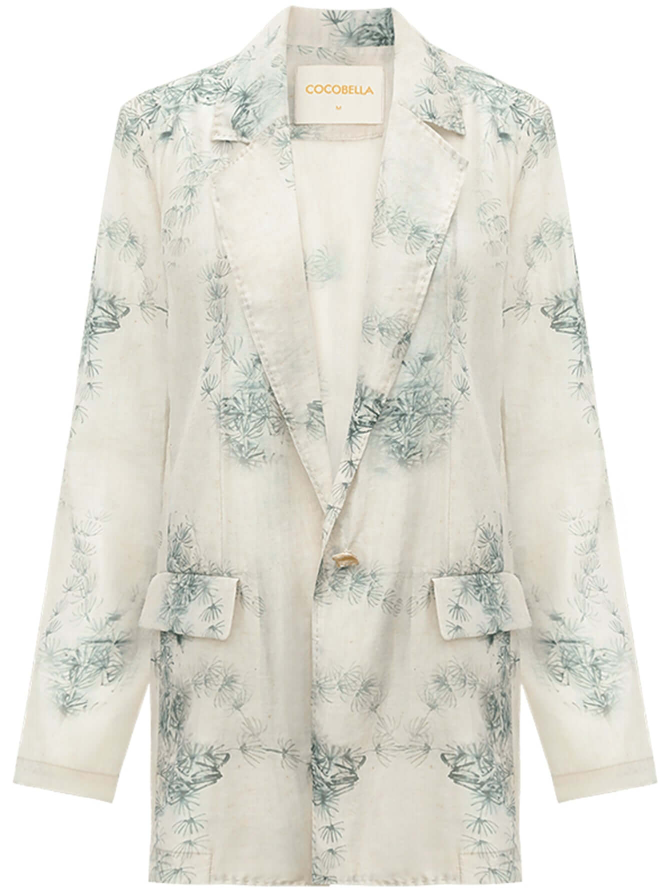 artistic green print blazer all green 4