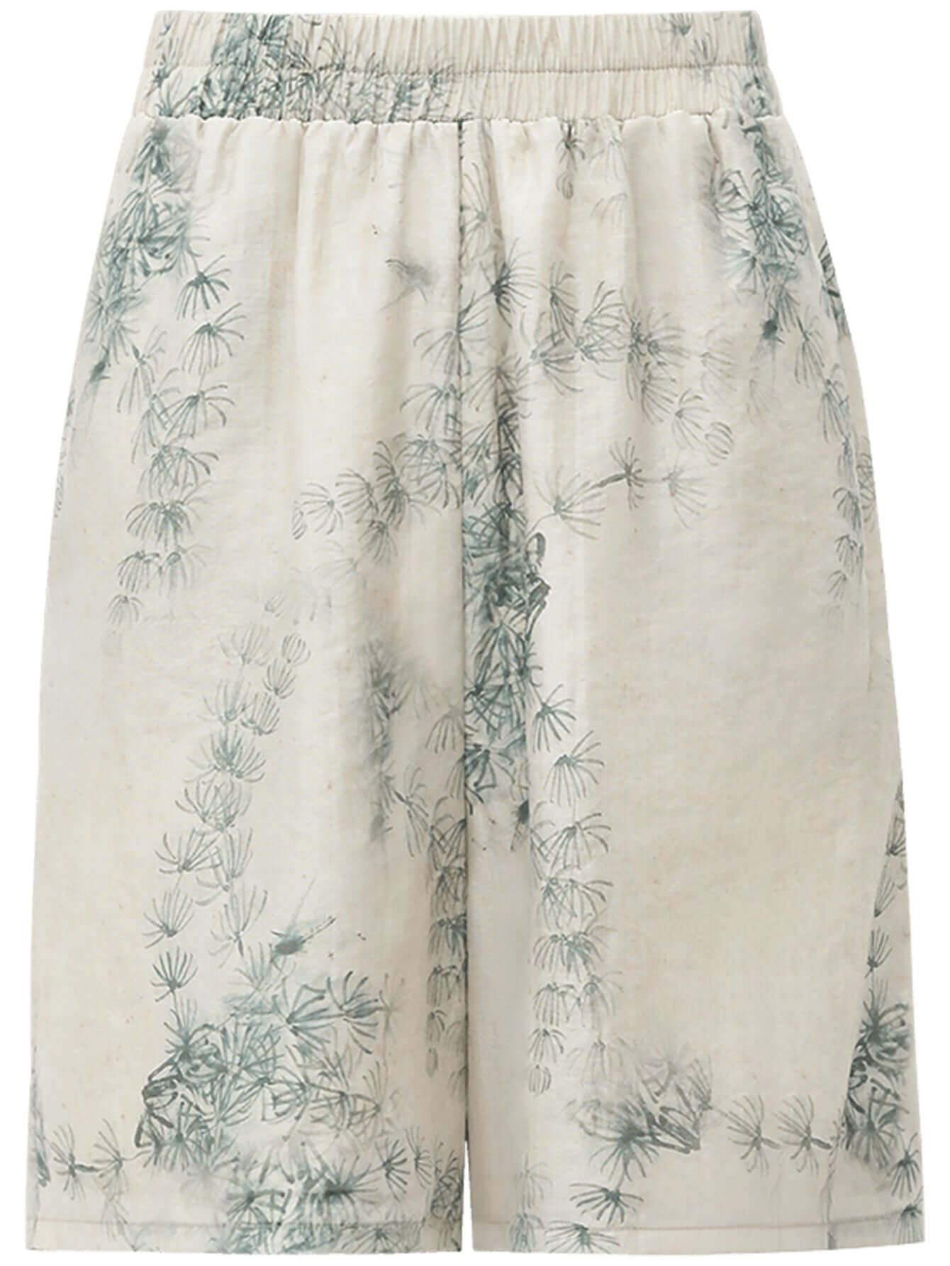 artistic green printed shorts all green 4