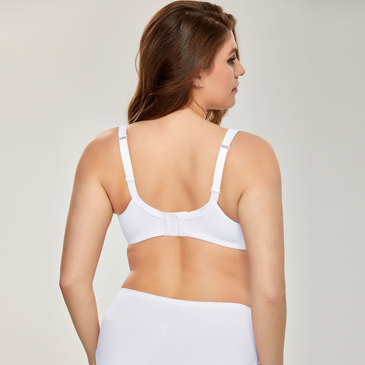 Balconette Seamless Plus Size Underwire Support Full Coverage Bra
