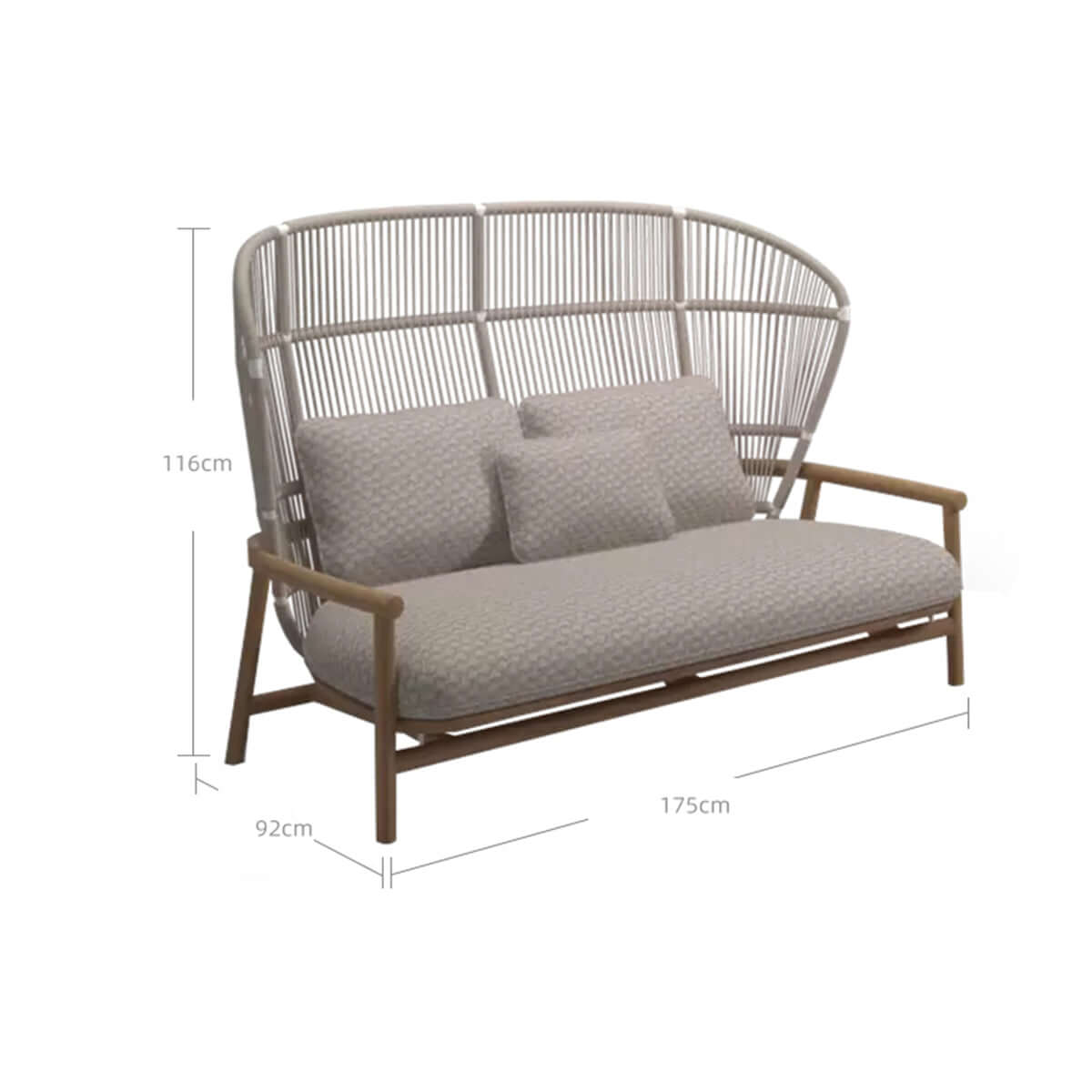 billy modern peacock chair two seater grey 2