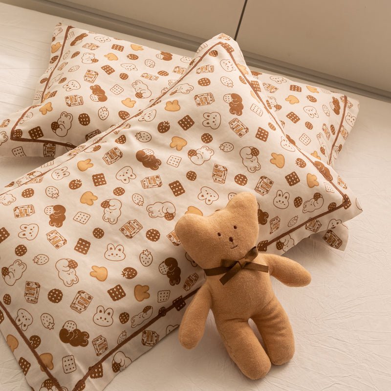 Breathable Pure Cotton Gauze Kids Pillowcase Pair