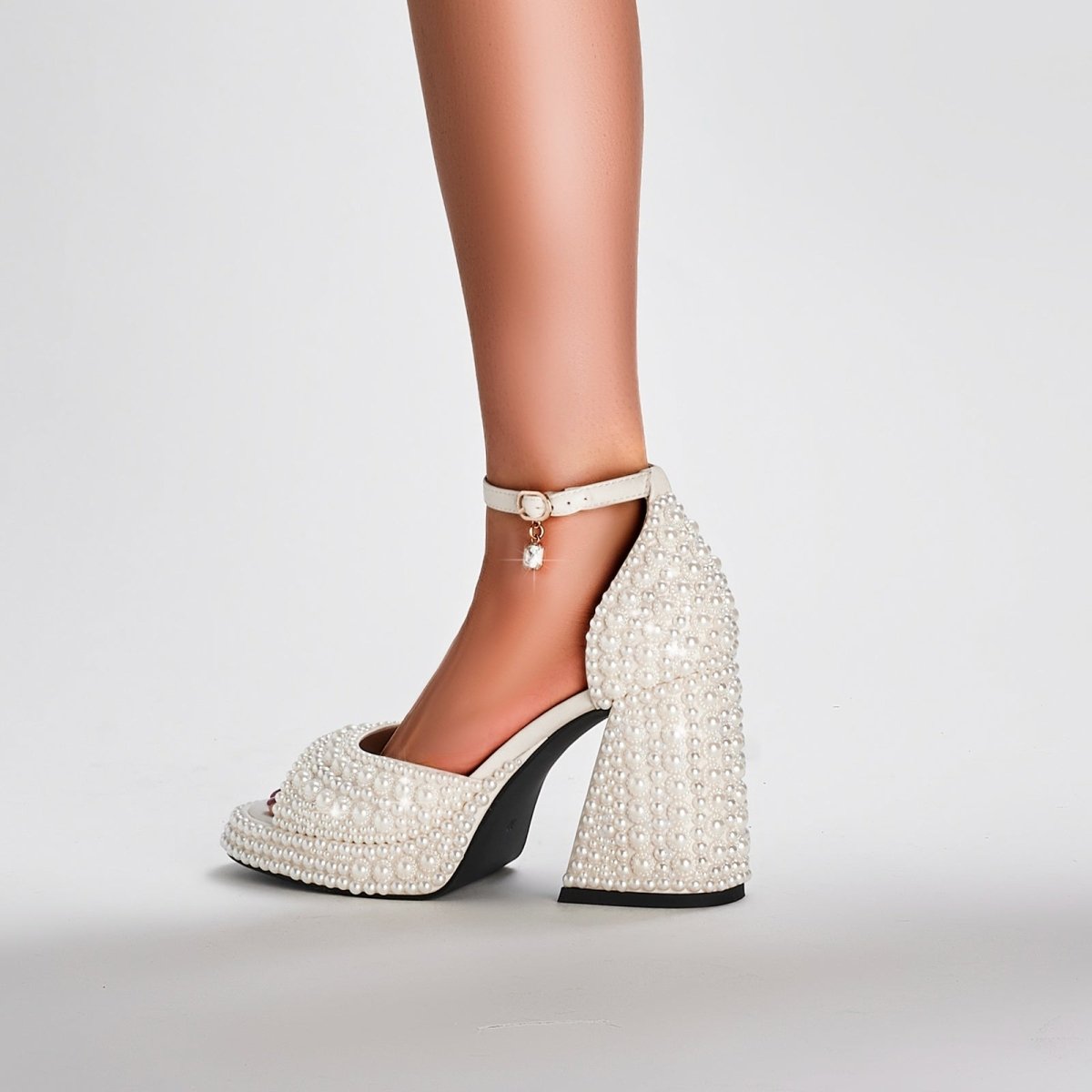 Candy Peep Toe Ankle Strap Platform Sandals - 0cm