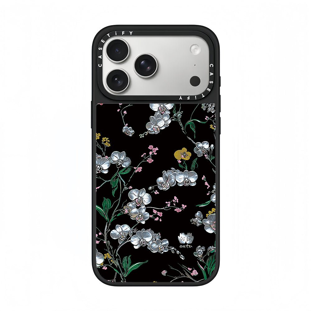 CASETiFY Midnight Orchid Floral Art Phone Case - 0cm