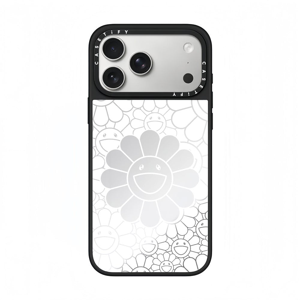 CASETiFY x Takashi Murakami Monochrome Smiling Flower Phone Case - 0cm