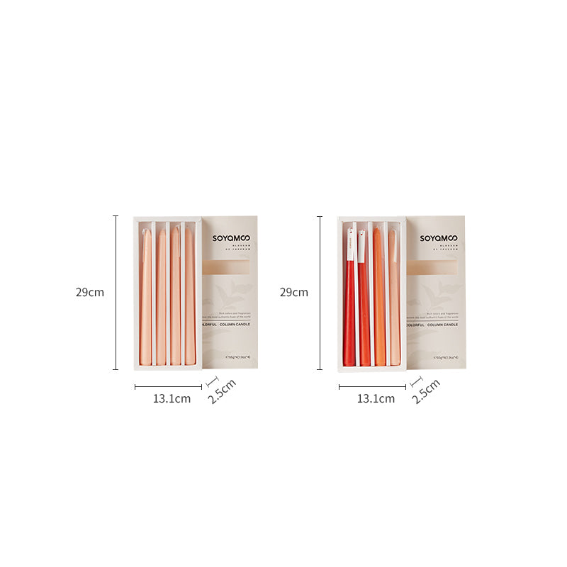 Citrus Breeze Colored Taper Candles