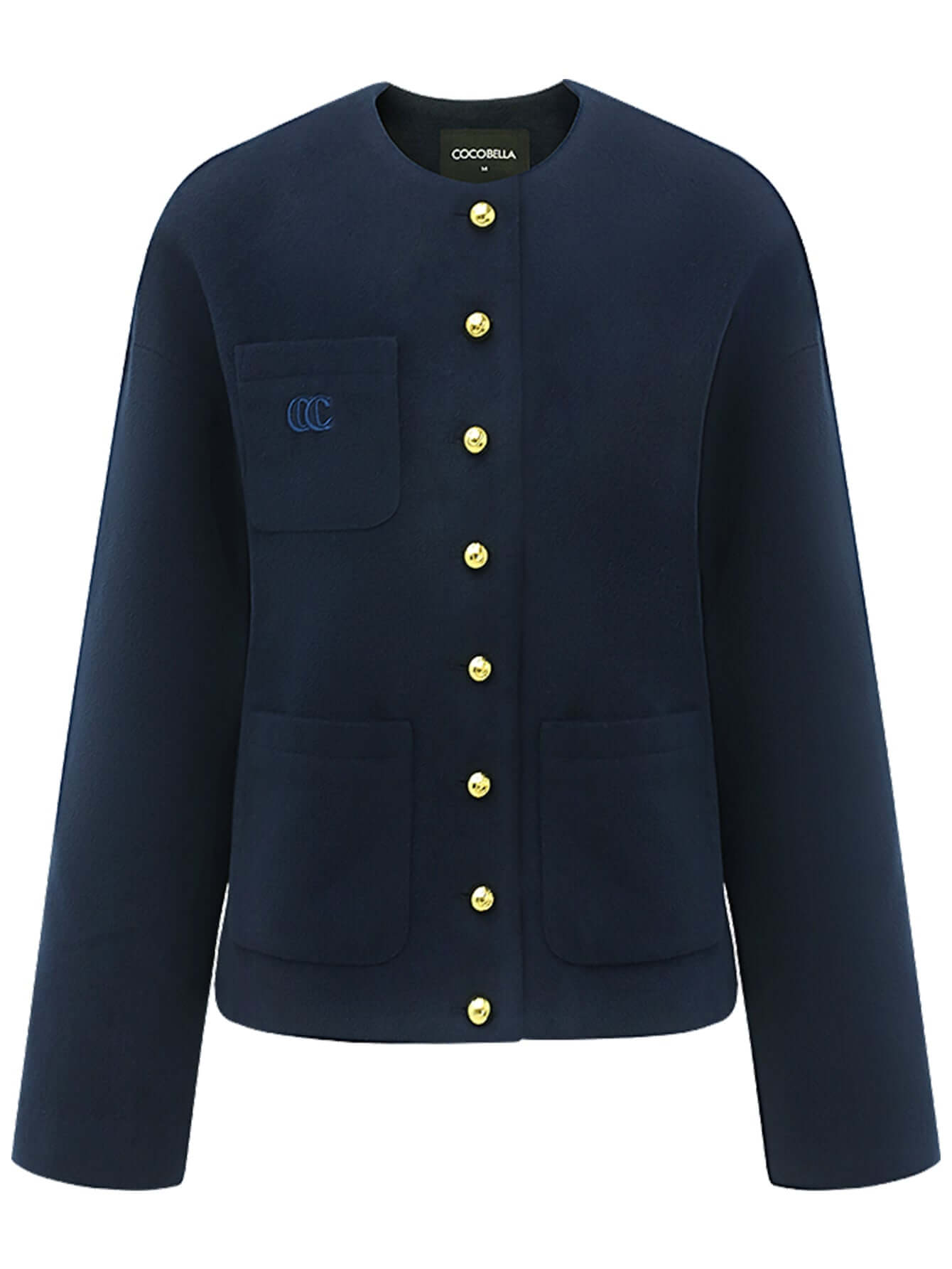 classic collarless navy woolen jacket all navy 4
