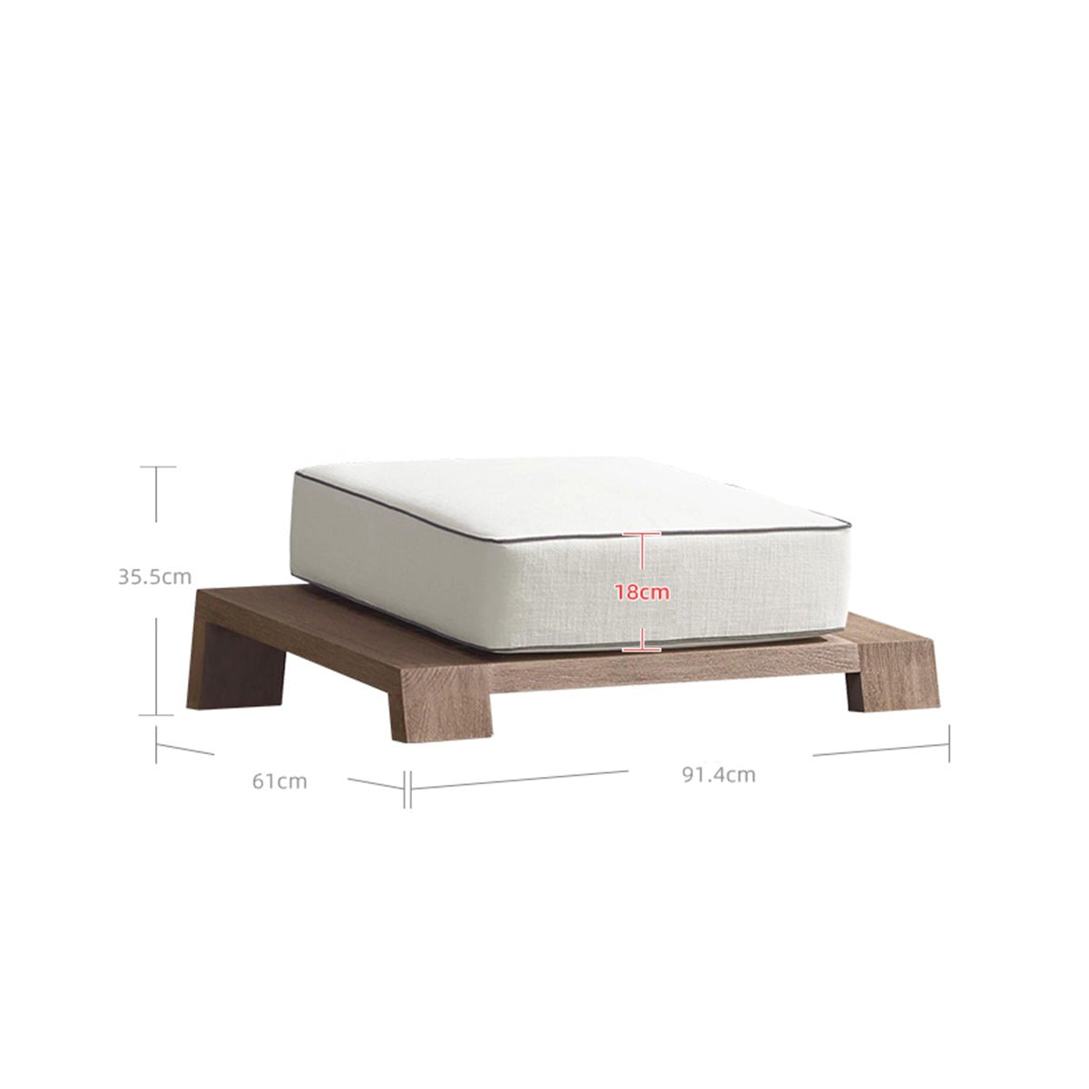 denton outdoor teak ottoman all 5