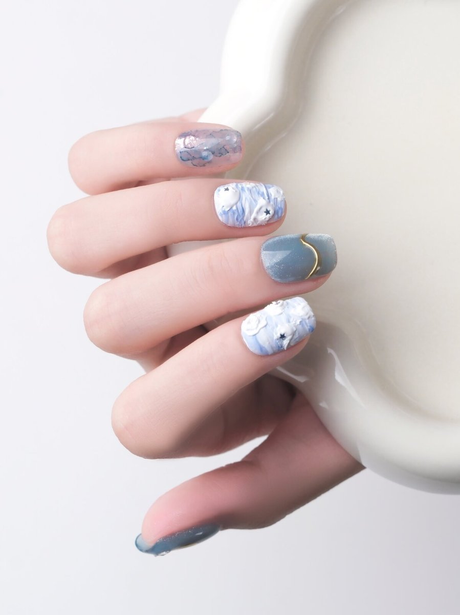 Dreamy Galaxy 3D Press-On Nails