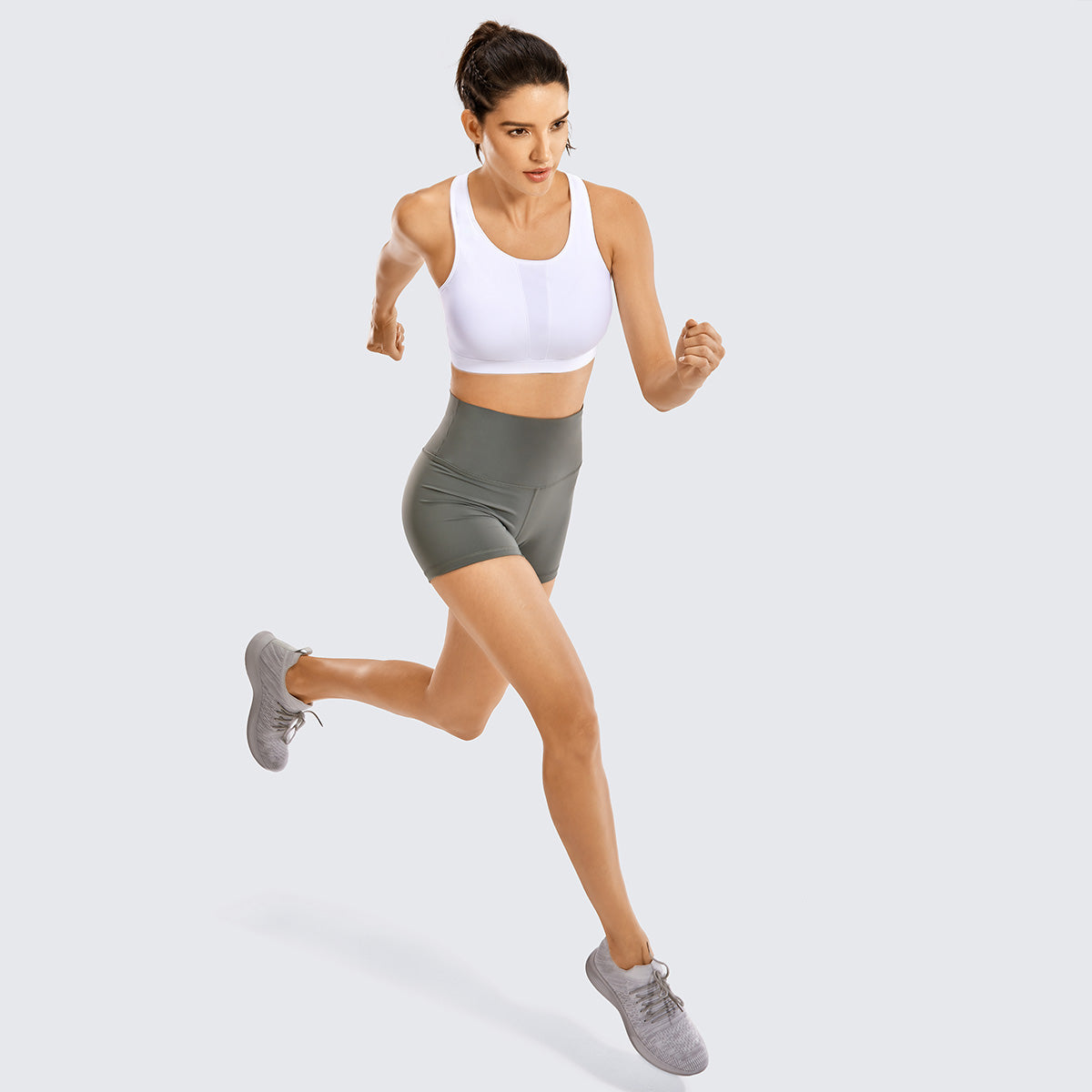 everyday performance high support wireless white sports bra all white 3