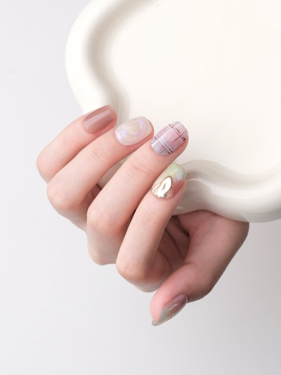 Feather Jasmine 3D Press-On Nails