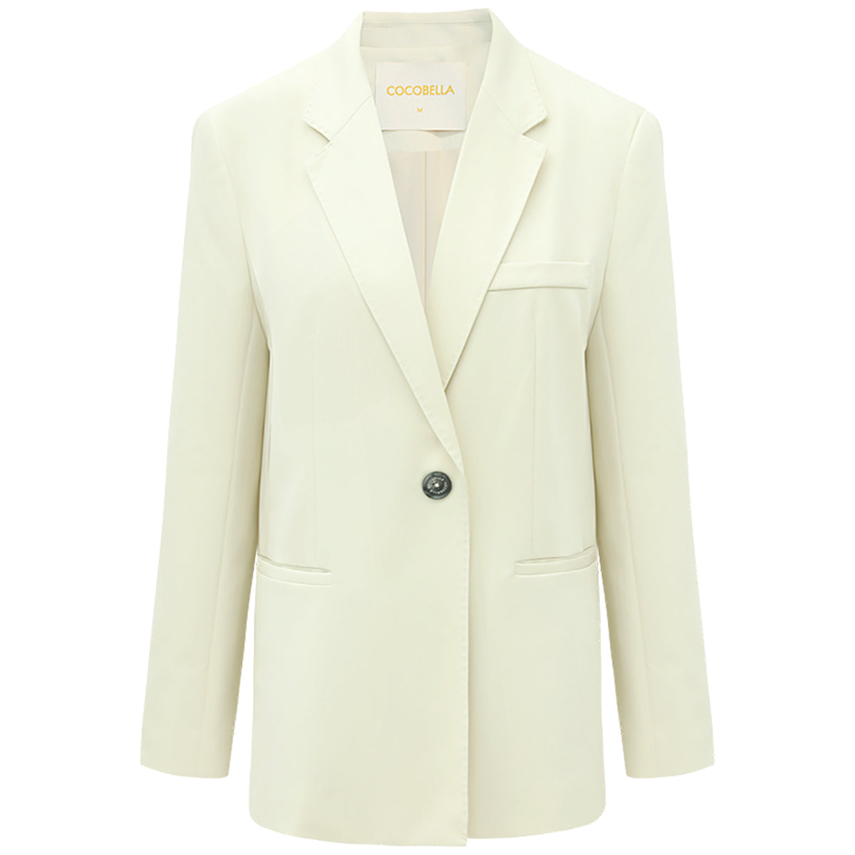 femme single breasted cream blazer all cream 4