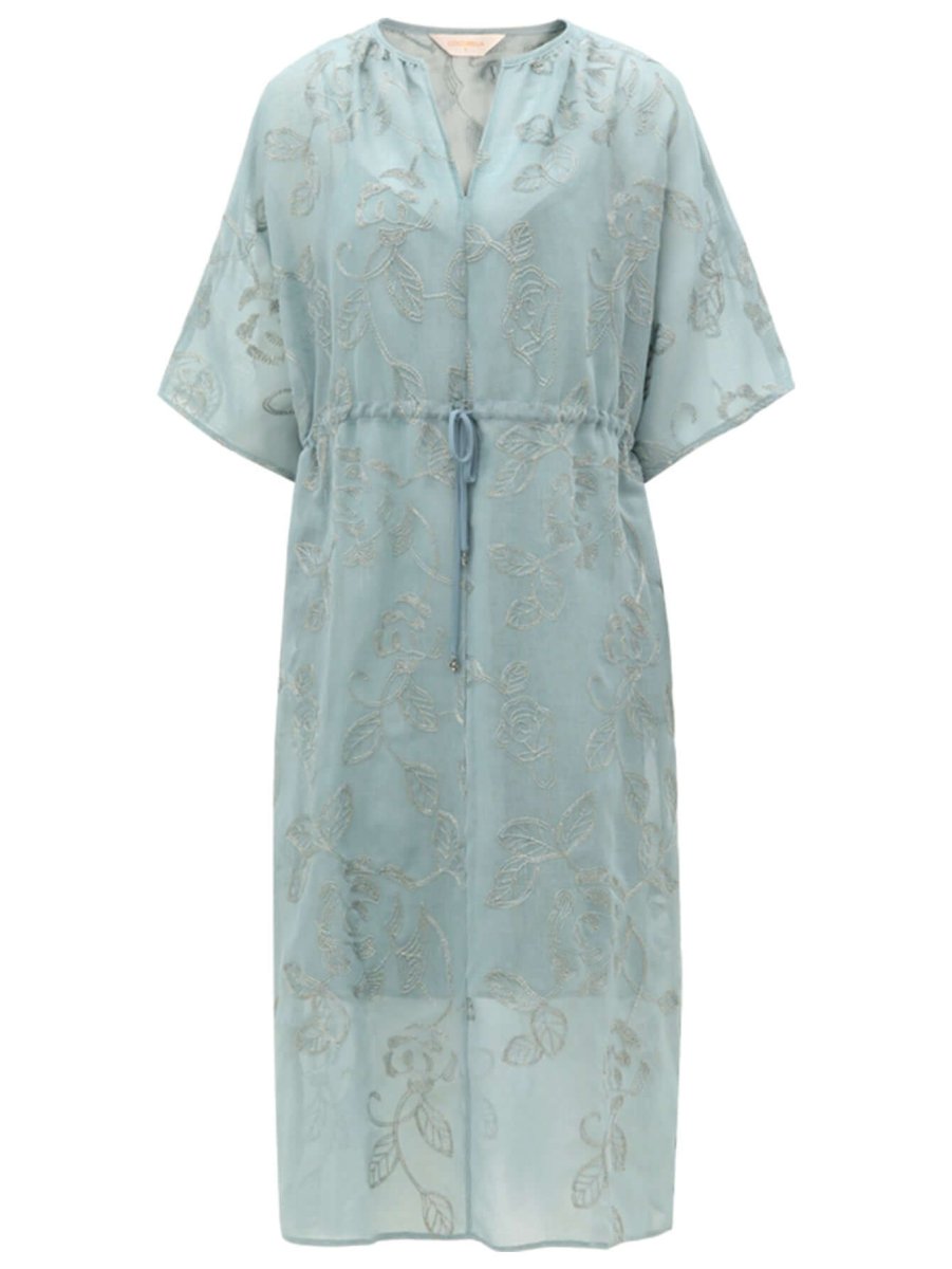 flimsy sheer blue two piece dress all blue 4