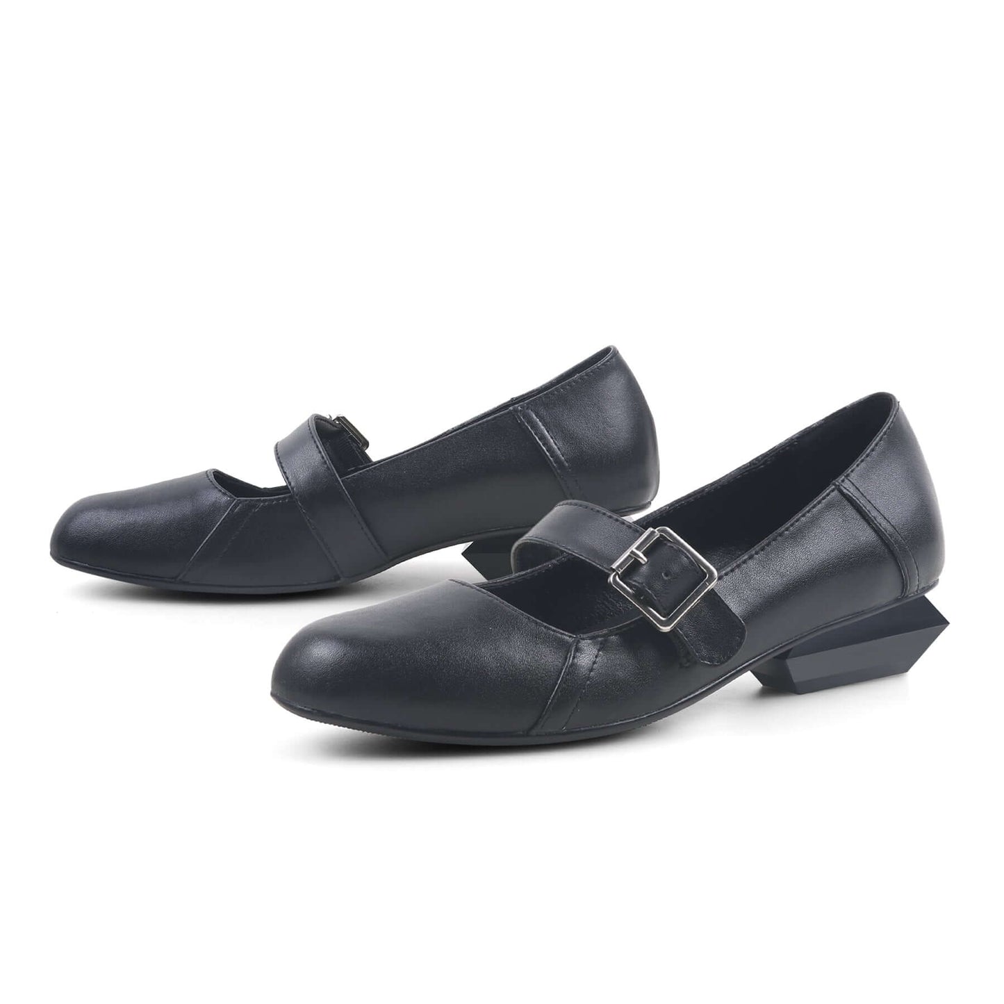 fringed black leather mary jane shoes all black 8