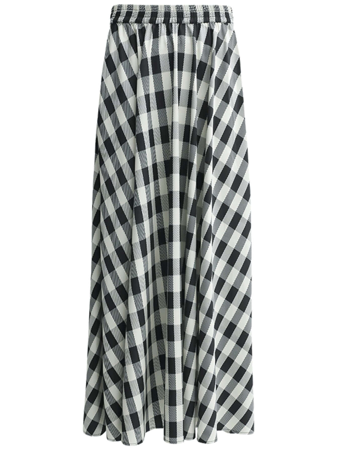 full a line high waist checkered maxi skirt all check 5