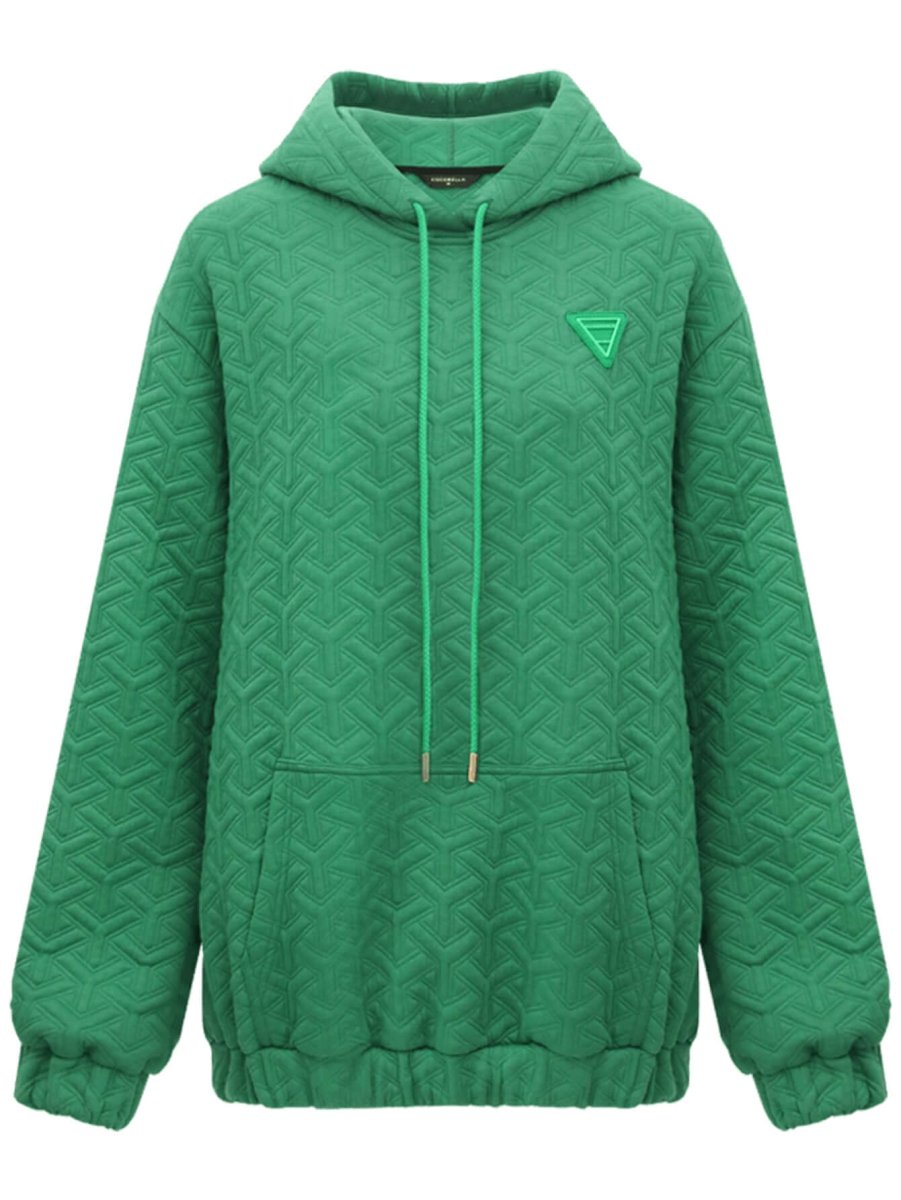 green quilted hoodie all green 4