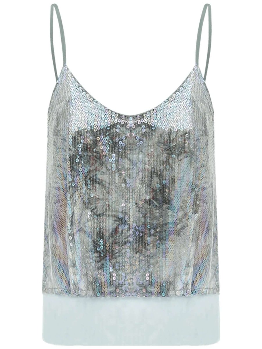 green tie dye sequined top all green 4