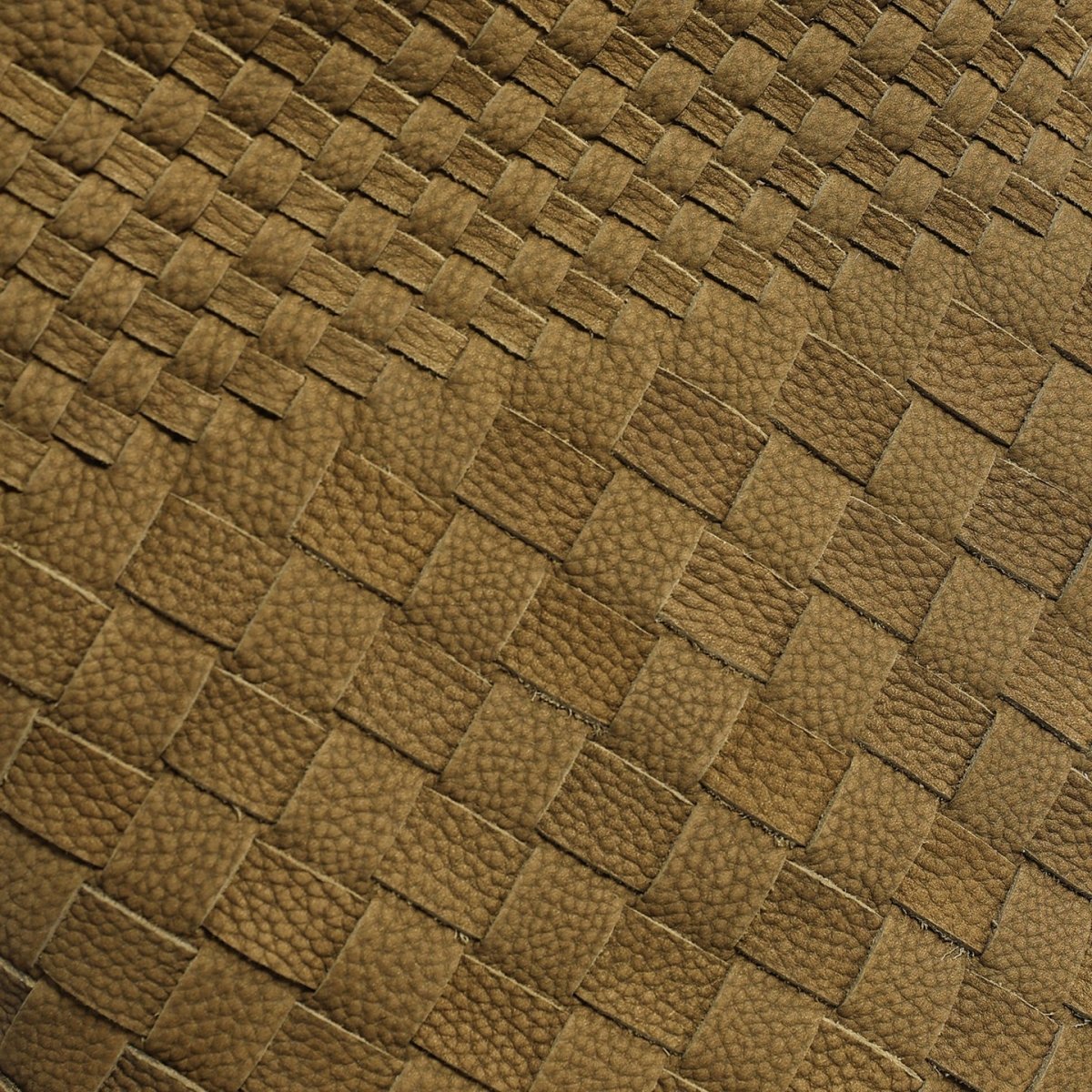 Handwoven Leather Tote Bag – Diamond Woven Bucket Shoulder Bag