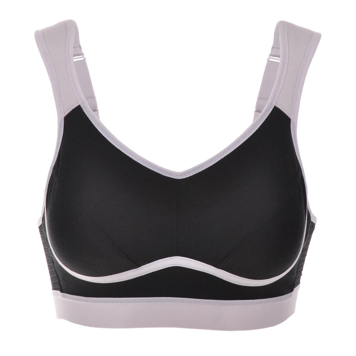 high impact bounce control wireless workout bra all black 4