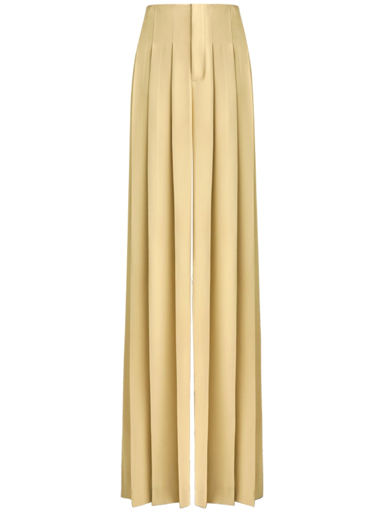 high waist pleated wide leg beige pants all beige 4