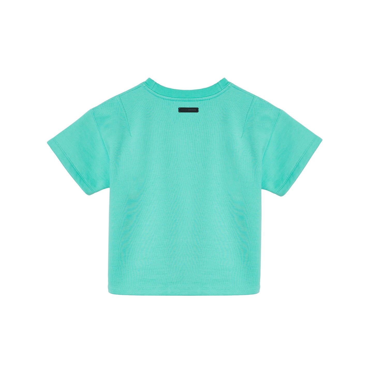 Kids APLUS DMINUS Logo Fleece Short Sleeve Tee – Structured Boxy Layering T-Shirt