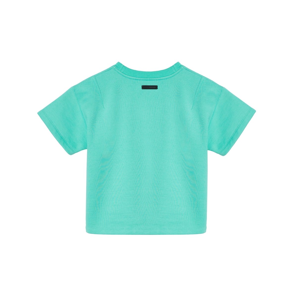 Kids APLUS DMINUS Logo Fleece Short Sleeve Tee – Structured Boxy Layering T-Shirt