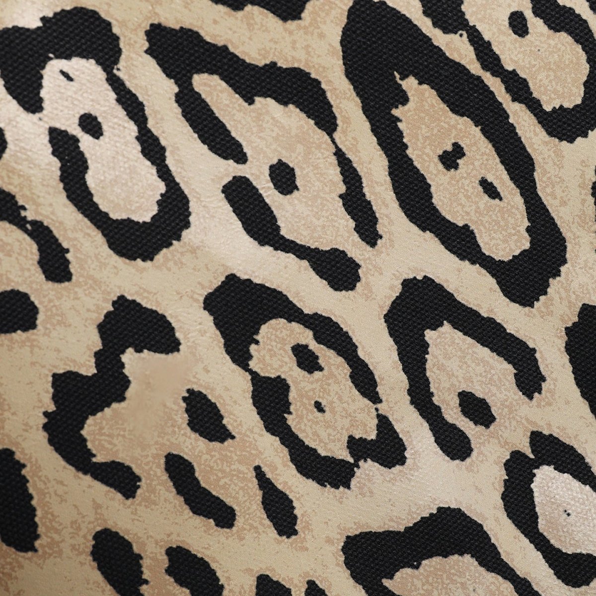 Leopard Print Canvas Tote Bag – Large Shoulder Bag with Hanging Pouch
