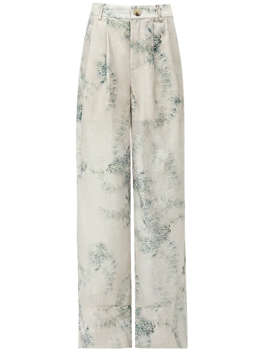 lightweight green straight leg pants all green 4