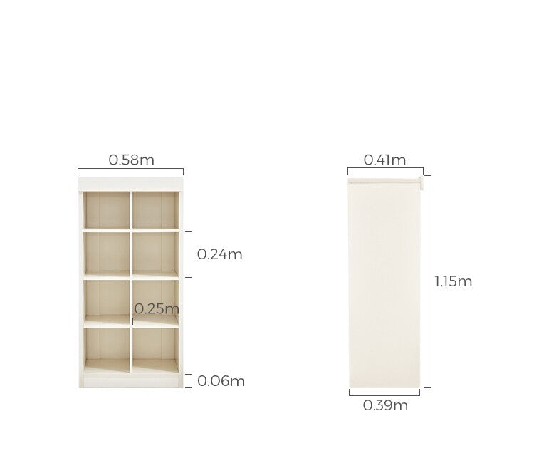 lucas kids white grid display cabinet all 9
