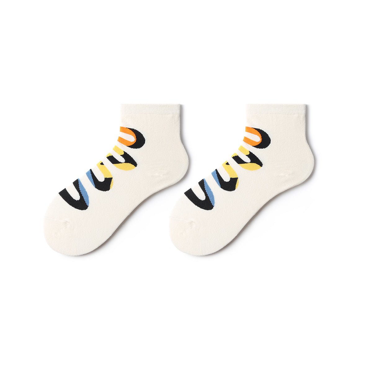 Dark Chain Abstract Art Ankle Socks – Men's 5 - Pair All - Season Short Tube Set