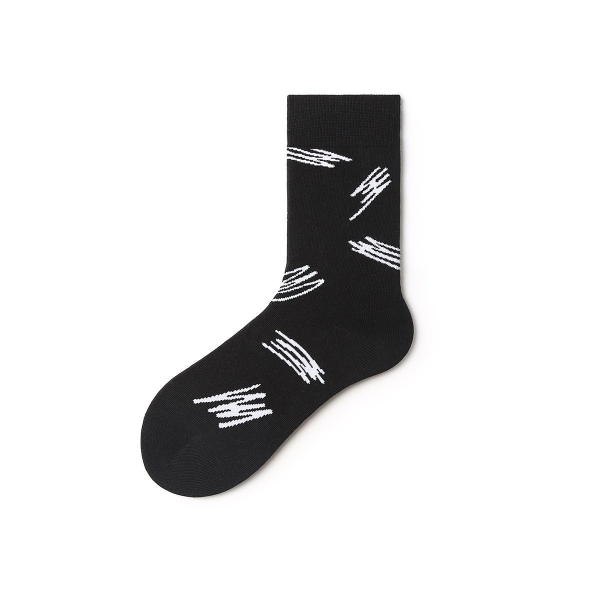 Dark Chain Abstract Art Mid - Calf Socks – Men's 5 - Pair All - Season Crew Set