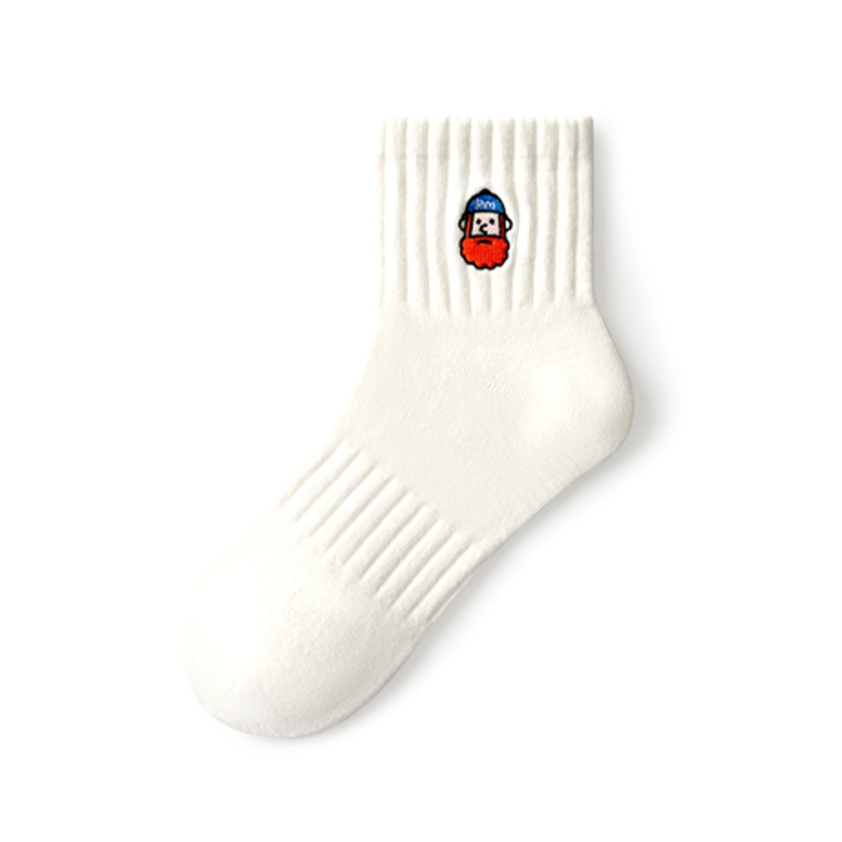 Happy Valley Embroidered Patch Boat Socks – Men's 5 - Pair White Summer Set