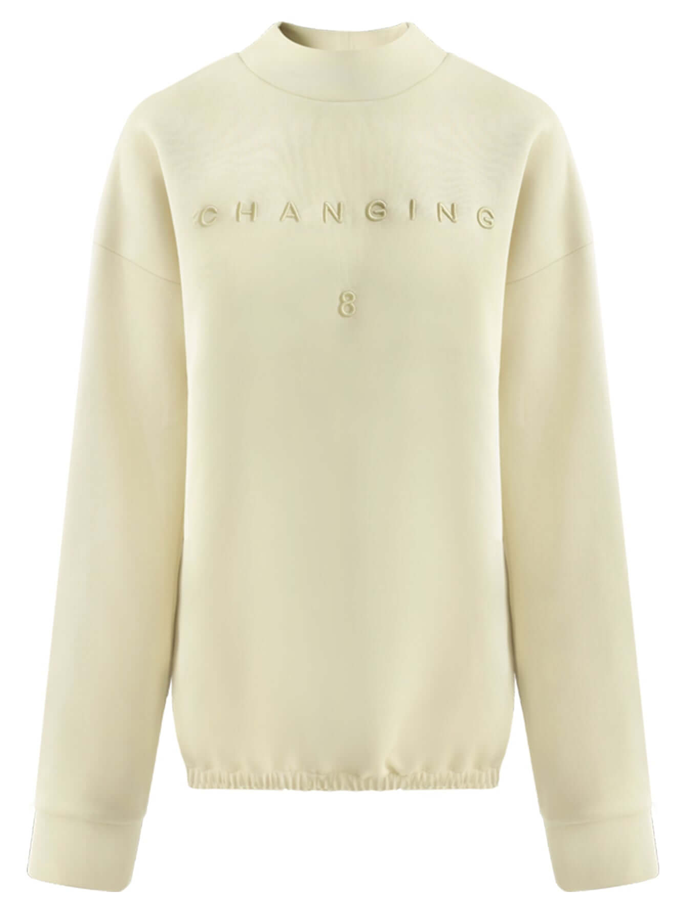 minimalistic long sleeved sweater all white 4