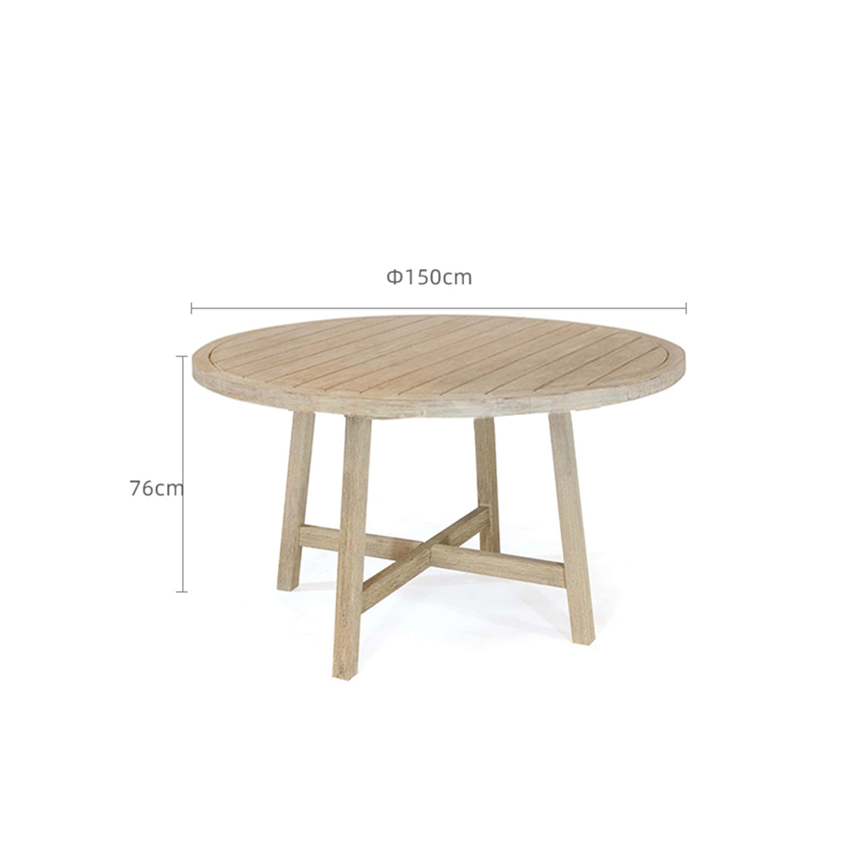 monte natural round table 1.5m sand 2