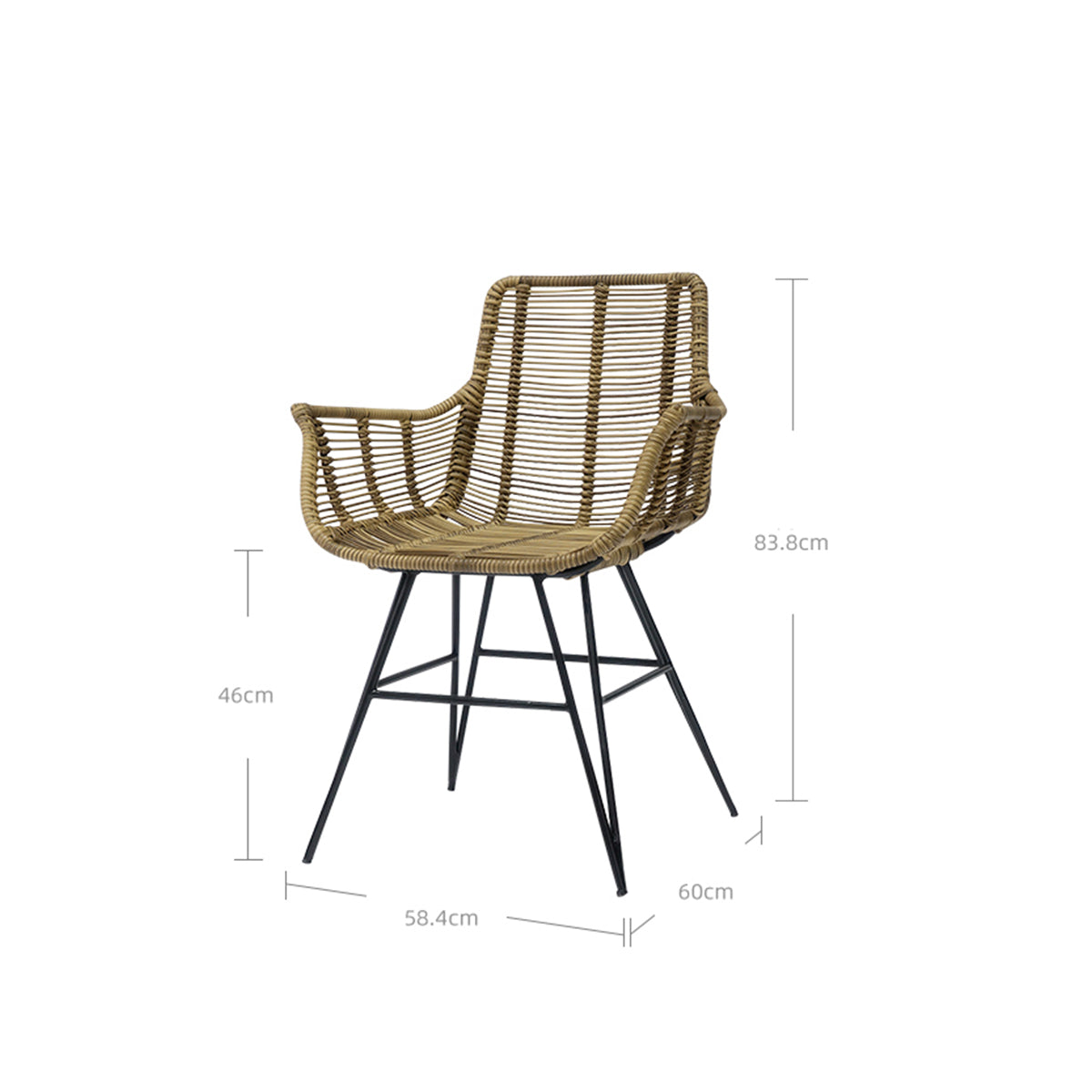 nicara rattan armchair all 3