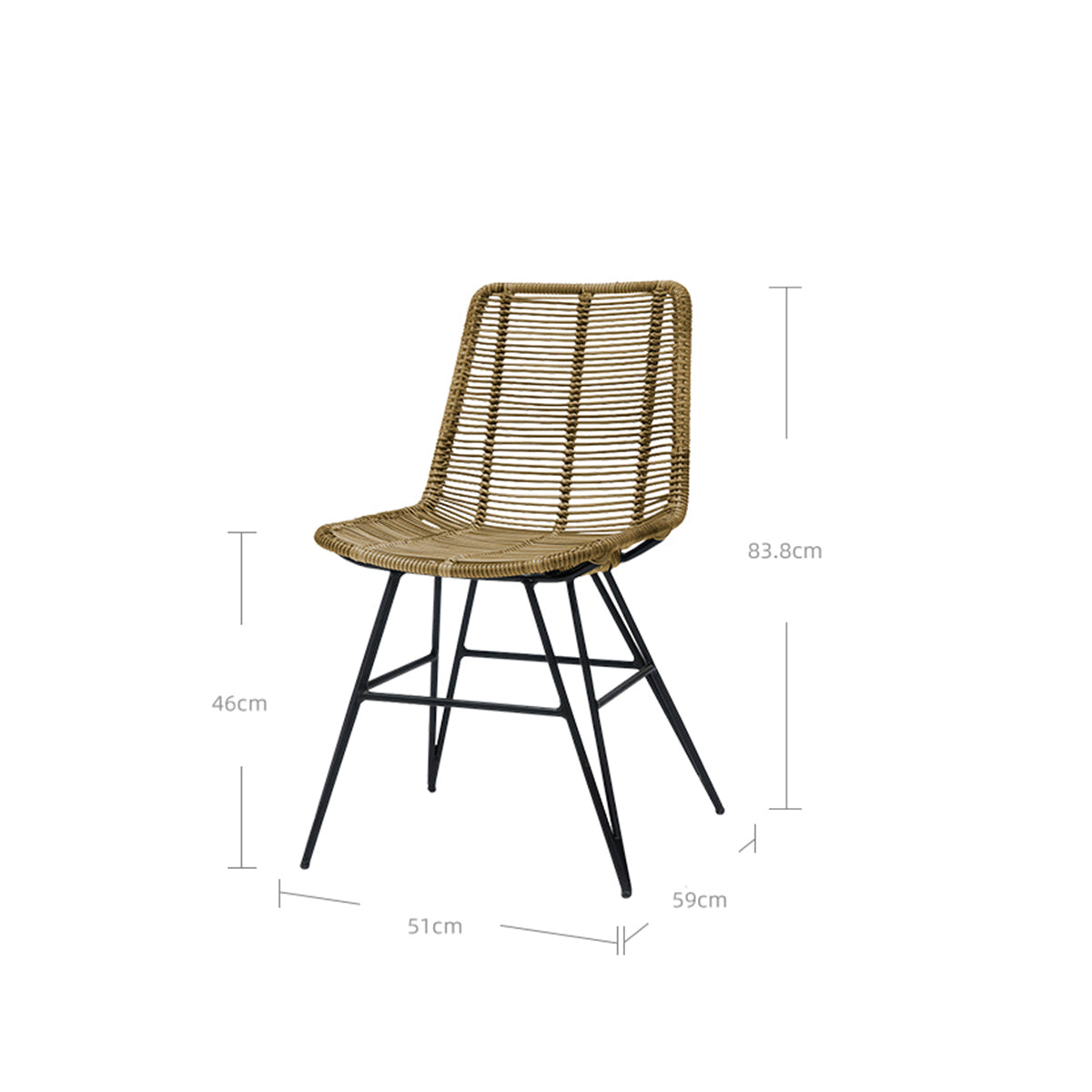 nicara rattan dining chair all 5