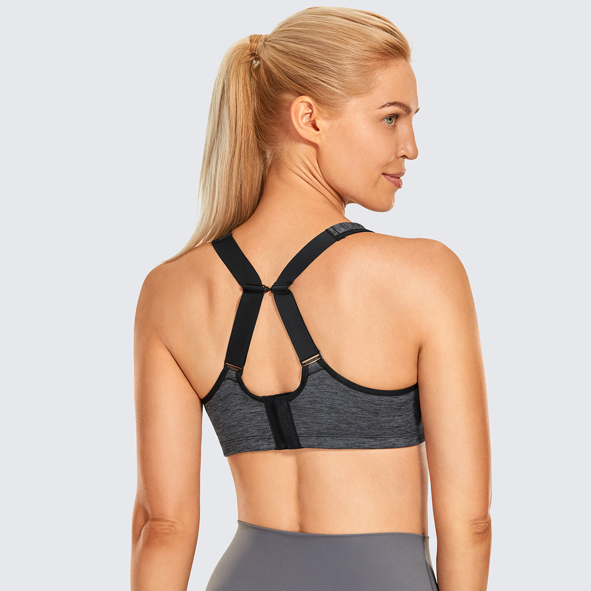 no bounce high support running bra all charcoal 3