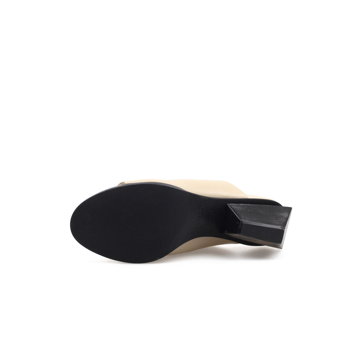 open toe mules with trapezoidal heels all apricot 5