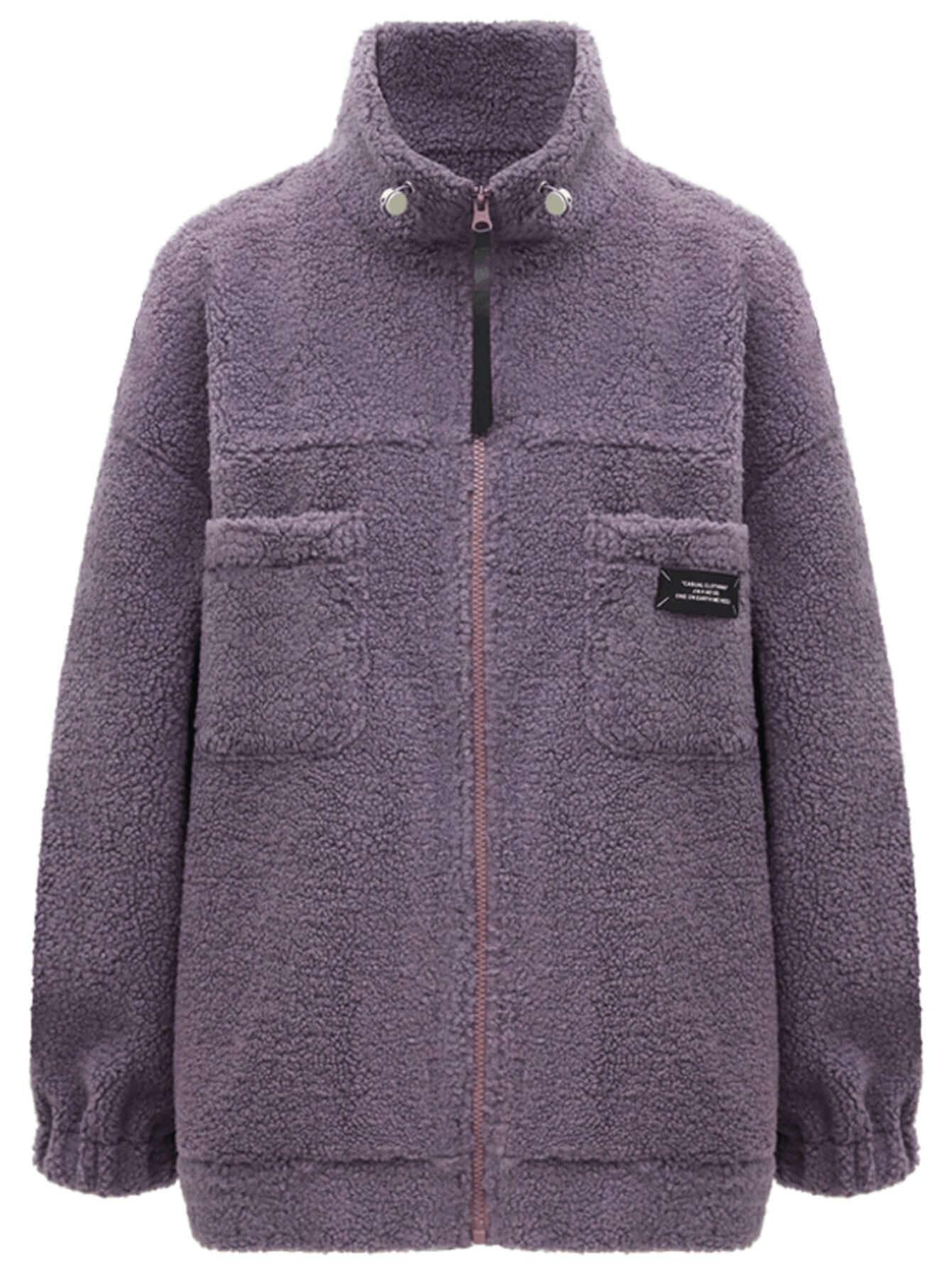 oversized lavender fleece jacket all lavender 4