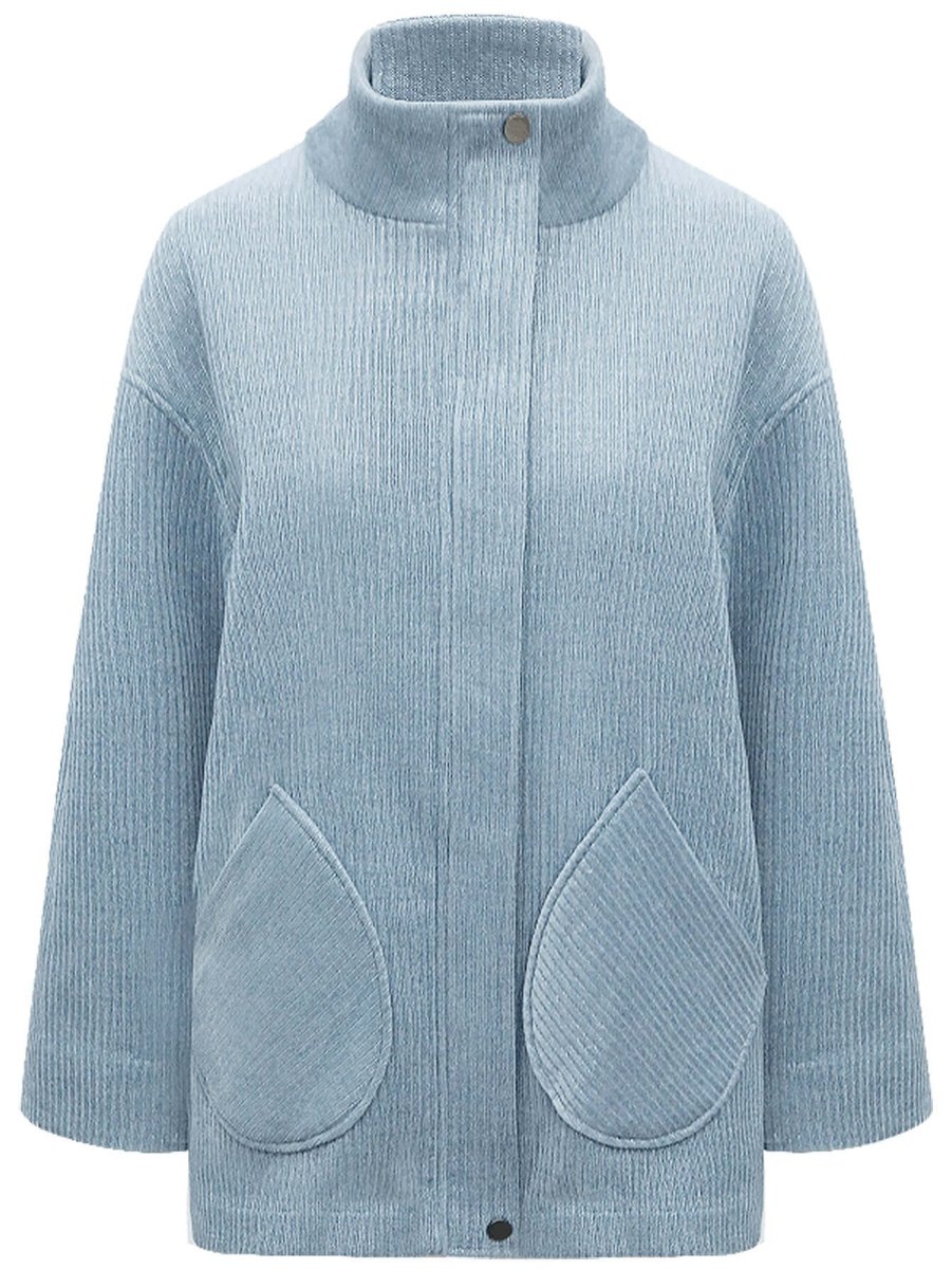 powder blue chenille coat all blue 4